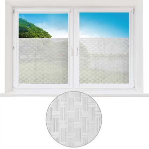 4er Pack Fensterfolie "Gewebt" (45x150cm) selbsthaftend und blickdicht Sichtschutzfolie