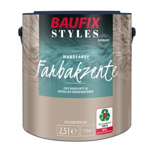 BAUFIX Farbakzente kaschmirbraun seidenmatt, 2.5 Liter, Bunte Wandfarbe
