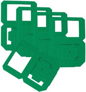 Folia Laternen Rohling aus 3D-Wellpappe, 13,5x13,5x18cm, grün - 1 Stück