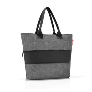 reisenthel shopper e1, nákupná taška, tote bag, kabelka, polyesterová tkanina, Twist Silver, 12 l / 18 l, RJ7052