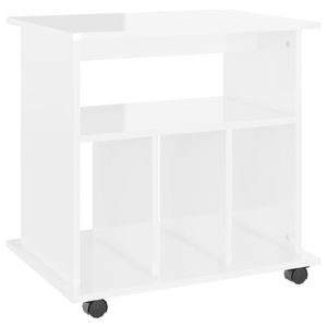 vidaXL Rollschrank Hochglanz-Weiß 60x45x60 cm Holzwerkstoff