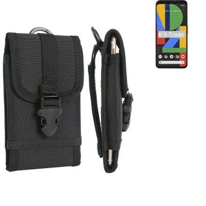 K-S-Trade Holster Handy Hülle kompatibel mit Google Pixel 4 XL Holster Handytasche Gürtel Tasche Schutz Hülle Robust Outdoor schwarz