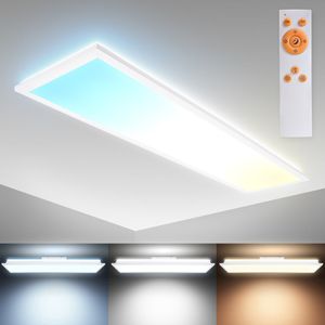 LED Deckenleuchte dimmbar Panel CCT indirektes Licht Wohnzimmer flach weiß 24W