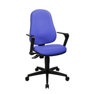 Hochwertiger Drehstuhl blau Bürostuhl mit Armlehnen ergonomische Form  Germany