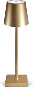 Goliving Tischlampe wiederaufladbar – Tischleuchte - dimmbar – Touch-Lampe – Nachtlampe – 38 cm – Gold