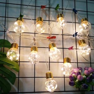 4m LED G45 Glühbirnen Lichterkette Birne Warmweiß Lichterketten Batteriebetrieben für Garten, Hochzeit, Weihnachten, Party Deko