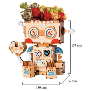 Robotime Blumentopf Bausatz Robot