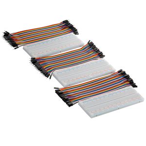 AZ-Delivery Bausätze & Kits Breadboard Kit - 3x Jumper Wire m2m/f2m/f2f + 3er Set MB102 Breadbord kompatibel mit Arduino und Raspberry Pi, 1x Set
