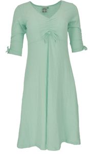 Midikleid aus Bio-Baumwolle, Basic Kleid Organic - Seagreen, Damen, Grün, Baumwolle(Bio), Größe: L