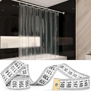 Duschvorhang Peva Transparentes Design Massanfertigung bis 180 cm Breite und bis 300 cm HÖhe Maß sel