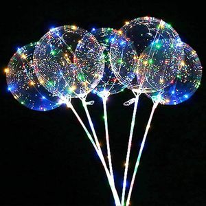 5Stücke Ballons Leuchtende Luftballons,Led Ballons Mit Stab Luftballons, Led Ballon Bunt,Led Ballons Helium,Led Bunte Lichterkette