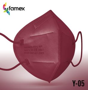 10x Bordeaux FFP2 Maske Atemschutzmaske Mundschutz 5-lagig Hygienemasken