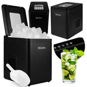 Zeegma Eiswürfelmaschine Frostiq 1,5 L, 2 Eiswürfelgrößen, Energieeffizient, Schaufel und Korb im Set enthalten