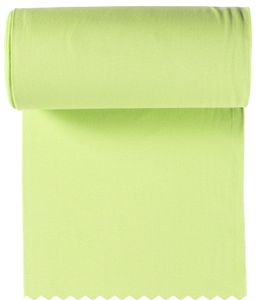 Bündchen Meterware glatt limette - Bündchenstoff uni Schlauchware grün *Ab 50cm
