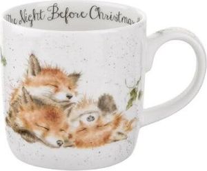 Vianočný porcelánový hrnček Wrendale Designs "The Night Before Christmas" - Líška 310 ml