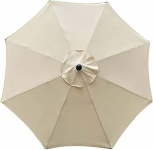 Ersatzbezug für Sonnenschirm, 8 Streben, 3 m, wasserdicht, UV-beständig, Ersatzstoff, beige