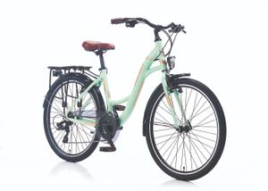 24' Zoll Alu City Bike Mädchen Fahrrad Kinderfahrrad Shimano 21 Gang Rh 41 cm