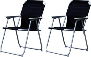 2'er Set Campingstuhl Stoff Oxfort Metall verschiedene Farben
