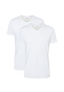 Camano T-Shirts 2er-Set mit modischem V-Ausschnitt white S