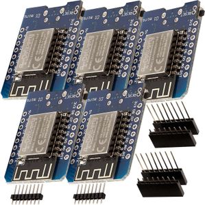 AZ-Delivery Mikrocontroller D1 Mini NodeMcu mit ESP8266-12F WLAN Modul kompatibel mit Arduino, 5x D1 Mini