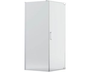 Sprchové dveře s boční stěnou Jungborn SETTE 100 x 100 cm barva rámu stříbrná dekor skla čiré sklo