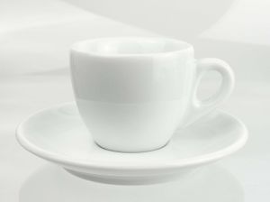 Dickwandige (8,5 mm) Espresso-Tasse »Verona« | weiss | hergestellt in Italien