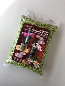 Colomi Orchideengranulat 1 l fein Substrat Pflanzboden Dünger Korngröße 4-8mm grün