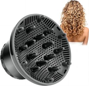 Universal Haar Diffusor, Diffusor Föhn Aufsatz, Diffuser Haare Diffusor Aufsatz, 1,57-2,7 Zoll, Schwarz