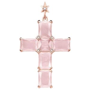 Thomas Sabo Kreuz rosa Steine mit Stern PE890-417-9 Anhänger