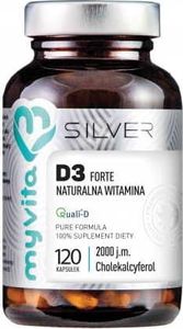MyVita, Silver, Witamina D3 Forte, 120 kapsułek