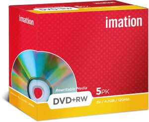 Imation Dvd+rw 4.7GB 5er Pack DVD+RW, 4,7 GB, 120 min