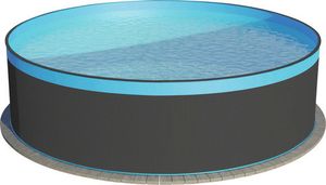 Aufstellpool Stahlwandpool-Set Planet Pool rund Ø 450x120 cm inkl. Sandfilteranlage, Leiter & Skimmer anthrazit mit Overlap-Folie blau Aufstellpool Stahlwandpool-Set Planet Pool rund Ø 450x120 cm inkl. Sandfilteranlage, Leiter & Skimmer anthrazit mit Overlap-Folie blau