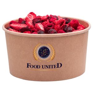 Food-United ROTE FRÜCHTE MIX GEFRIERGETROCKNET 300g Himbeere Erdbeere Kirsche