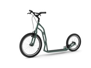 Yedoo S2016 Roller Scooter Tretroller - für Erwachsene und Teenager, bis 150 kg, mit Luftreifen 20/16 und verstellbarem Lenker Grün
