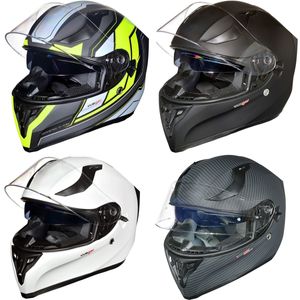 rueger RT-826 Motorrad-Helm Integralhelm Fullface Helm Pinlock Sonnenvisier ECE Damen und Herren, Farbe:Matt Schwarz, Größe:S (55-56)