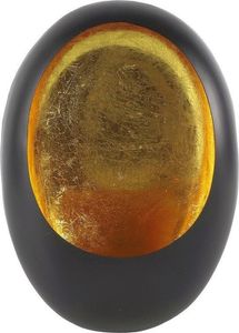 Markenloser Teelichthalter Eggy 17,5 x 44 cm Stahl Schwarz