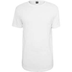 Urban Classics Shaped Long Tee Herren T-Shirt Grau Schwarz Weiß, Größe: Xxl; Farbe: White