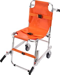 VEVOR EMS schodišťová židle 159kg nosnost skládací nouzové schodišťové horolezecké vozítko z hliníku s 2 koly přenosný schodišťový výtah ambulance hasič evakuace pro starší a zdravotně postižené osoby
