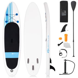 COSTWAY 305cm Stand Up Paddling Board, SUP Board, Surfboard, aufblasbar, inkl. Sicherungsleine & Ersatzzubehör
