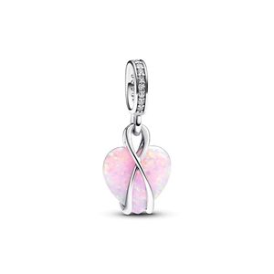 Pandora 793202C01 Charm-Anhänger Mum Schillerndes Herz Opal Silber