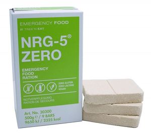 Notverpflegung NRG-5 Zero Riegel Survival Nahrung Vegan, Gluten- und Laktosefrei