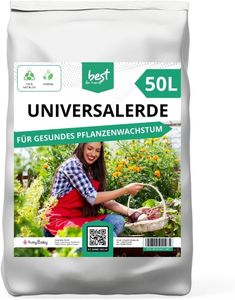 Best for Home-Universalerde für vielseitige Nutzung: Zimmer- und Balkonpflanzen, Gemüse, Obst und Kräuter.und torffrei, ideal für Blumenbeete-50L