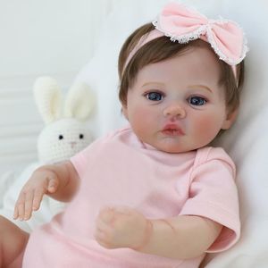 48 cm reborn panenka, louka-měkké tělo, 3D kůže s viditelnými žilkami, sběratelský předmět, umělecká panenka, Bebe reborn hračka, dárek