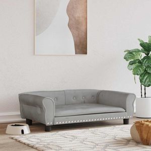 vidaXL Světle šedý pelíšek pro psy 95x55x30 cm Velvet