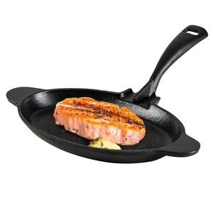 Genius BBQ Grill-Pfännchen Servier-Pfännchen Raclette-Pfännchen Servierpfanne antihaftbeschichtet oval; A24560