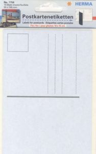 Pohlednicové štítky HERMA 95 x 145 mm bílé 10 štítků