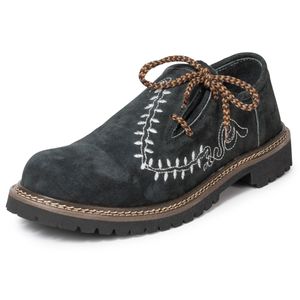 PAULGOS tradičné topánky z pravej kože Haferl topánky Haferl výšivka v 4 farbách veľkosť 39-47, farba:Grey, veľkosť:40