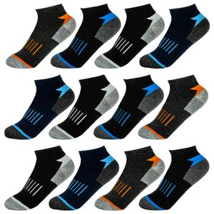 Texemp | 12 Paar Herren Damen Sneaker Socken Sport Füßlinge Freizeit Baumwolle | B4 | 12Paar | 43-46