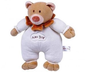 Alex Bog Plüschbär / Teddy Größe: ca. 25cm 11709 Baby Bear Plush Rattle Beige 25cm Bär Plüsch Creme braun mit Klöckchen Rassel