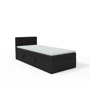 MEBLITO taštičková postel Menorca mini postel se zásuvkami matrace H3 s vrchní stranou: levá 100x200 cm černá (Lux23)